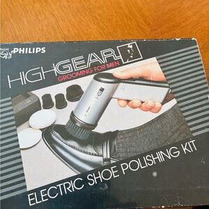 Philips Silver and Black Electric Shoe Polisher Kit